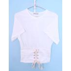 ZARA(ザラ)コルセットTシャツ 半袖 白 レディース Aランク M