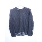 DHOLIC(ディーホリック)花柄シアーブラウス 長袖 黒 レディース