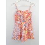 rienda(リエンダ)フロントカットフラワーキャミソールコンビネゾン オレンジ/紫 レディース　Sランク　S [委託倉庫から出荷]