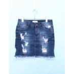 Forever21(フォーエバートゥエンティーワン)ダメージデニムスカート(濃い方) 青 レディース　Aランク　28
