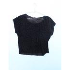 Forever21(フォーエバートゥエンティーワン)レオパード柄カットソー 半袖 黒 ブラック系 レディース　Aランク　M