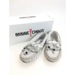 MINNETONKA(ミネトンカ)キーラスリッパ グレー レディース　A-ランク　USA5 [委託倉庫から出荷]