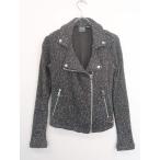 ARMANI EXCHANGE(アルマーニエクスチェンジ)ツイードライダースジャケット 長袖 黒/白 レディース　Aランク　XXS [委託倉庫から出荷]