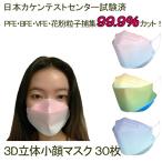 立体小顔マスク 30枚 グラデーション 血色マスク 血色カラー 大人用 4層構造 使い捨てマスク 不織布マスク 3D立体加工 高密度フィルタ