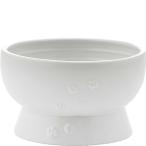 ショッピング陶器 猫用 脚付ウォーターボウル 日本製 ホワイト