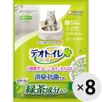 ショッピングデオコ 【ケース販売】デオトイレ 消臭・抗菌サンド 緑茶成分入り 紙タイプ 4L×8袋