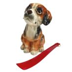 クーポン有) 訳あり 1点限り ガーデンオーナメント ビーグル 靴べらセット 犬の置物 AS80