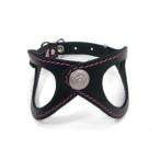 犬のレザーハーネス革ハーネス/胴輪/フローラ/コンチョ/バイソンレザー/ハ...