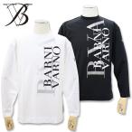 バーニヴァーノ ロゴ 長袖 Tシャツ Mサイズ Lサイズ ホワイト ブラック BARNI VARNO BSS-LTN4232 丸首 春夏