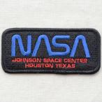 ロゴワッペン NASA ナサ(ブラック&ブルー/レクタングル)