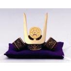 長宗我部元親｜戦国武将シリーズ　新名将兜　合金製　布団付【高岡銅器　置物】u219-11