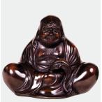 |達磨大師 座像|昇作 青銅(ブロンズ)製 古手研出し色 【高岡銅器 置物】