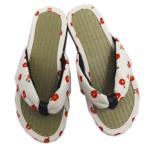 Yahoo! Yahoo!ショッピング(ヤフー ショッピング)サンダル 草履 本畳 たたみ 子供用 キッズ 女の子 18cm 19.5cm 21cm オフホワイト白色地椿 浴衣 甚平