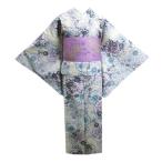 浴衣 セパレート 二部式 結び帯 2点セット ラメ入り 淡クリーム地菊花 フリー 簡単着付け 女性用 レディース ゆかた 付け帯 作り帯