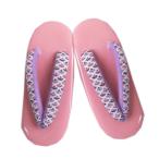 草履 ぞうり キッズ 女の子用 七五三 着物 20cm 22cm ピンクラメ台青海波