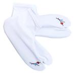 足袋白刺繍入り子供用キッズ女の子ス...