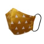 布マスク 子供用 金襴 和柄 洗える 金茶ウロコ  日本製 1枚入 抗菌・抗ウイルス加工 Ｓ 鬼滅の刃風 キッズ