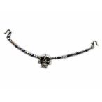  перо тканый шнур. клетка шнурок мужской мужчина Чехия бисер череп серебряный сделано в Японии 