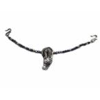  перо тканый шнур. клетка шнурок мужской мужчина Чехия бисер дракон серебряный сделано в Японии 