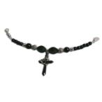  перо тканый шнур. клетка шнурок мужской мужчина натуральный камень чёрный серебряный рисунок .. чёрный Cross сделано в Японии несессер ввод день совершеннолетия церемония окончания японский костюм кимоно мужской джентльмен для 