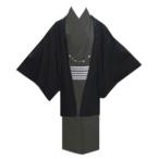 [ перевод есть немного с дефектом ] перо тканый. клетка пальто мужской мужчина чёрный LL одиночный товар японский костюм кимоно зимний зима предмет весна осень для одноцветный чёрный цвет 