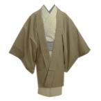  перо тканый. клетка пальто мужской мужчина .. зеленый цвет M L LL японский костюм кимоно одиночный товар зимний весна осень одноцветный 