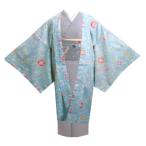  длина перо тканый. клетка пальто ... незначительный бледно-голубой земля Tang .. свободный перо тканый шнур есть длинный длина одиночный товар японский костюм кимоно женский 