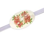 帯留め帯止め漆塗蒔絵風オフホワイト...