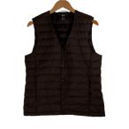 UNIQLO ユニクロ 無地 秋冬 AW ダウンベスト ナイロン ブラック レディース S【古着】【中古】【送料無料】