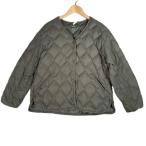 UNIQLO ユニクロ 無地 秋冬 AW ダウンジャケット ナイロン/その他 カーキ レディース XL【古着】【中古】【送料無料】
