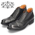 ショートブーツ メンズ 本革 ブーツ ブラック 靴 カジュアルシューズ 外羽根 プレーントゥ ラウディ RAUDI  R-11207