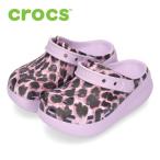 ショッピングクロックス キッズ クロックス サンダル 厚底 キッズ crocs  クラシック アニマル キューティ クロッグ 207838 90L ヒョウ柄 レオパード 子供 セール