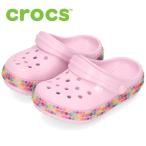 ショッピングクロックス キッズ クロックス サンダル キッズ crocs かわいい カラフル クロックバンド ジェムバンド クロッグ 207607-6GD ピンク CROCS