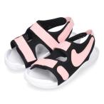 NIKE ナイキ サンダル キッズ ジュニア サンレイ アジャスト 6 ストラップ ブラック/ピンク DX5544-001 面ファスナー 子供靴