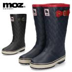 長靴 レディース モズ レインブーツ 防水ブーツ 防寒 雪 滑らない 雨靴 ロング ブーツ MOZ 軽い 91021 ブラック ネイビー 黒 完全防水