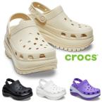 クロックス レディース サンダル 厚底 サボサンダル おしゃれ crocs メガクラッシュ クロッグ 207988 滑りにくい 軽い 柔らかい