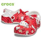ショッピングクロックス キッズ キティ サンダル クロックス ジュニア crocs キッズ ハローキティ レッド クラシック クロッグ 210576 赤 靴 シューズ 軽量 バックストラップ 子供靴