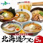 北海道 有名店 ラーメン セット 5食 新千歳空港限定 お土産 ご当地ラーメン ギフト 白樺山荘 そら 飛燕 あじさい