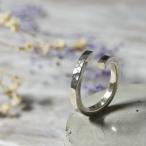 シルバーフラットリング フリーサイズ 2.5mm幅 鎚目 3号〜27号|WKS FLAT RING FREESIZE 2.5 sv hammer finish|SILVER950 銀 指輪 FA-248