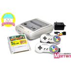 【中古】 SFC ステイホームエディション スーパーファミコン 本体 ソフト2本 マリオ ドンキー コントローラー２個 アダプタ AVケーブル 付