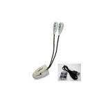 F-ZONE FL-9027 WHITE * зажим тип свет ( LED двойной x2 ) маленький размер белый [9 месяц 1 на день пункт, наличие есть ]
