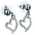 Yahoo! Yahoo!ショッピング(ヤフー ショッピング)CZダイヤモンド オープンハート スタッド 揺れる 大人 かわいい ピアス