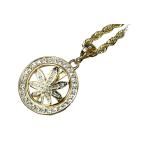 HipHop・B系ラウンドマリファナネックレス ゴールド