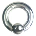 ステンレスボディピアス 2G 内径16mm スプリングボール10mm
