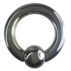 ステンレスボディピアス 6G 内径14mm スプリングボール8mm