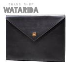  Celine CELINE сумка Vintage кожа клатч черный бесплатная доставка 