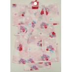 ショッピング甚平 女の子 女の子なでしこ柄甚平３・４才用白ピンク地・１００サイズ(gj0s05f)