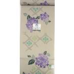 竺仙ゆかた反物クイーンサイズ玉むしベージュ色地・あじさいの柄(r0j13nf)