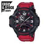 ショッピングG-SHOCK 【即納】CASIO カシオ G-SHOCK Gショック SKY COCKPITスカイコックピット 方位・温度計測 GA-1000-4B ブラックー×レッド 腕時計 メンズ