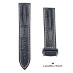 22mm ハミルトン ジャズマスター GMT H32685731 純正 レザーベルト HAMILTON H690326116(H690.326.116) 裏ブタ番号 H326850 正規品
